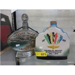2 Collectable liquor decanters