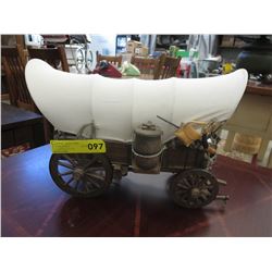 Wood chuck wagon model with cloth top
