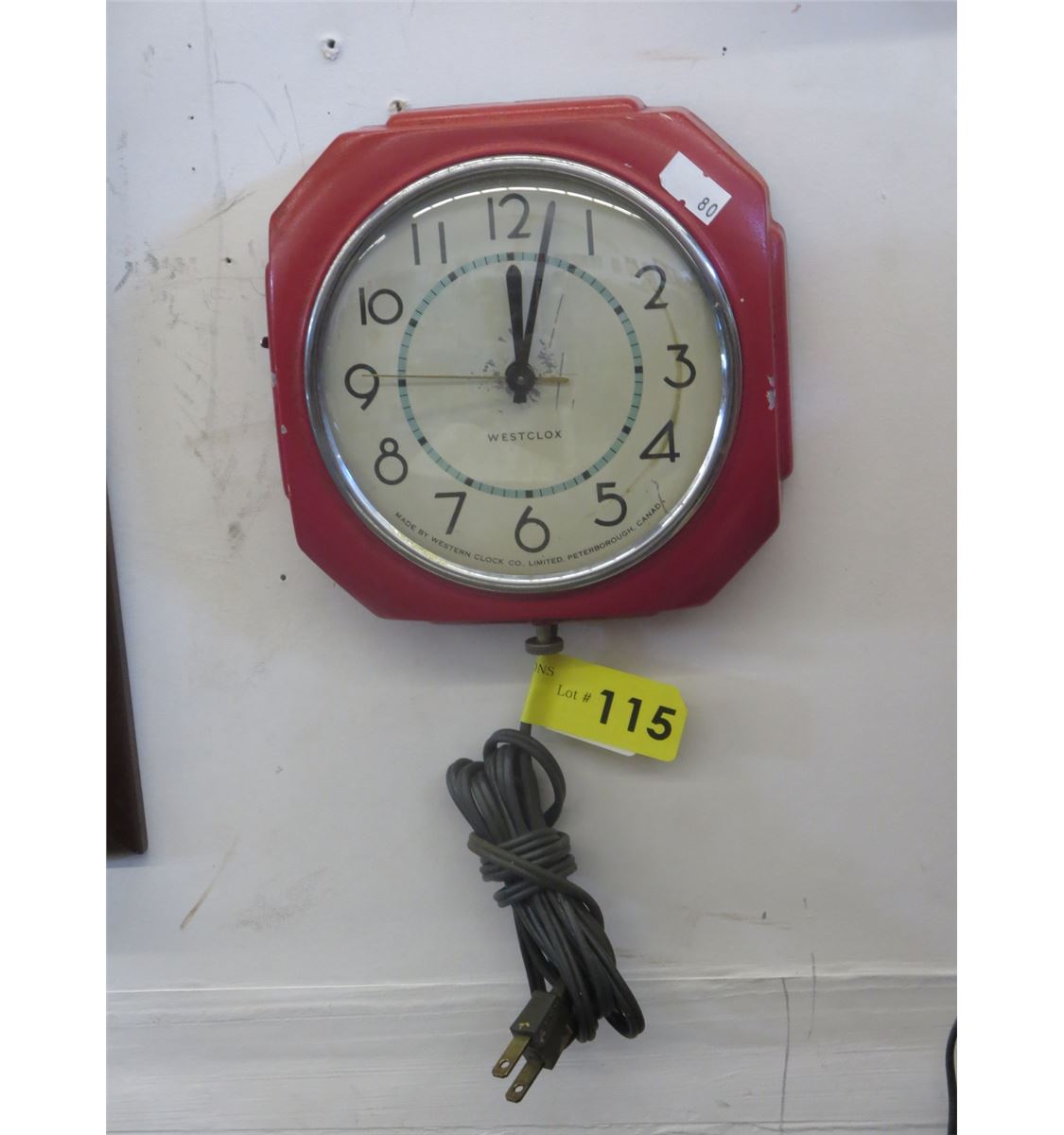 Vintage electric wall clock by Westclox