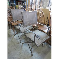2 Used metal frame patio chairs