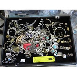 Tray of fashion jewelry