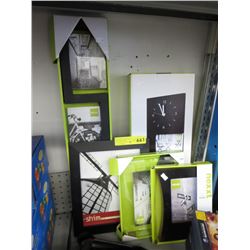 4 NEW Picture Frames & one Clock
