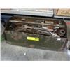 Image 1 : Vintage metal tool box & contents.