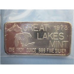 1 oz. - .999 Silver 2 Sided Art bar - 1973