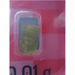 2 x .01 gram .995 Gold Turkish Mint bars
