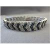 Image 1 : .80 CT Blue & White Diamond Chevron Style Bracelet