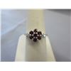 Image 1 : Garnet cluster ring set with 8 Diamonds