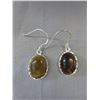 Image 1 : New Sterling Silver Tiger's Eye Drop Earrings