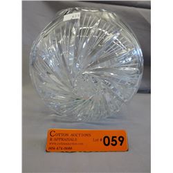 Large pinwheel crystal globe vase