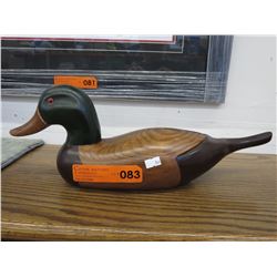 Carved wood duck