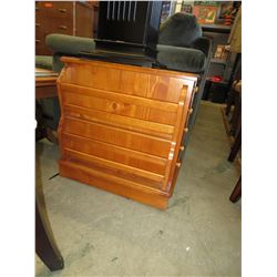 Wood magazine rack with drawer storage