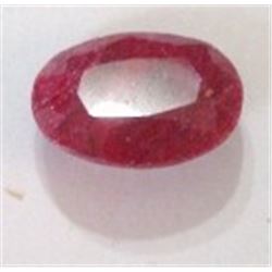 12.60 *RARE HUGE* CARAT RED RUBY GEMSTONE *BEAUTIFUL OVAL CUT & FACETED* GEM!! GEMSTONE CAME OUT OF 