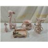 Image 1 : LOT 5 VINTAGE PINK CERAMIC ITEMS