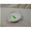 Image 1 : VINTAGE FENTON MILK GLASS HEART DISH RUFFLED EDGE