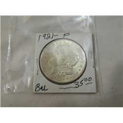 1921 MORGAN SILVER DOLLAR COIN