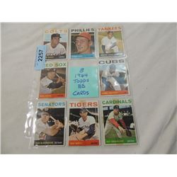 LOT 8 1964 TOPPS BASEBALL CARDS