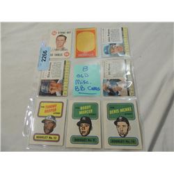 LOT 8 MISC OLD BASEBALL CARDS