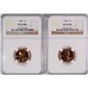 Image 1 : ( 2 ) 1958 LINCOLN CENTS, NGC PROOF-67 RED