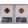 Image 2 : ( 2 ) 1958 LINCOLN CENTS, NGC PROOF-67 RED