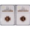 Image 1 : ( 2 ) 1959 LINCOLN CENTS, NGC PROOF-67 RED