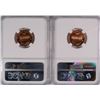 Image 2 : ( 2 ) 1959 LINCOLN CENTS, NGC PROOF-67 RED
