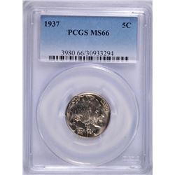 1937 BUFFALO NICKEL PCGS MS-66