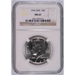 1966 SMS KENNEDY HALF DOLLAR, NGC MS-67