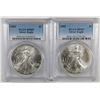 Image 1 : 2002 & 2003 AMERICAN SILVER EAGLES, PCGS MS-69