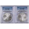 Image 1 : 2003 & 2004 AMERICAN SILVER EAGLES, PCGS MS-69