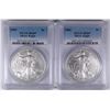 Image 1 : 2005 & 2006 AMERICAN SILVER EAGLES, PCGS MS-69