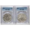 Image 1 : 2006 AND 2007 AMERICAN SILVER EAGLES, PCGS MS-69