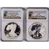 Image 1 : 2012-S AMERICAN SILVER EAGLE SET, NGC REVERSE PROOF PF-69 & PF-69 ULTRA CAMEO