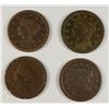 Image 1 : (3) 1845 & (1) 1843 LARGE CENTS