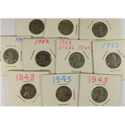 (10) 1943 LINCOLN (STEEL) CENTS