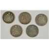 Image 1 : (5) 1891 SEATED DIMES