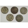 Image 2 : (5) 1891 SEATED DIMES