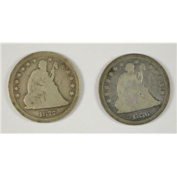 1876-CC & 1877-CC SEATED QUARTERS