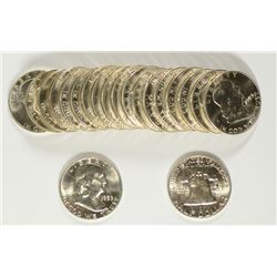 ORIGINAL GEM BU ROLL OF 1959-D FRANKLIN HALF DOLLARS