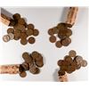 Image 2 : (50)  ROLLS CIRCULATED WHEAT CENTS, DATES FROM  THE 1940S AND 50'S