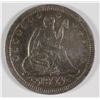 Image 1 : 1854 SEATED QUARTER XF