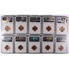 Image 2 : LOT OF ( 10 ) 1958-D LINCOLN CENTS, NGC MS-66 RED