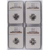 Image 1 : (4 ) 1958-D ROOSEVELT DIMES, NGC MS-65 FULL TORCH
