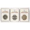 Image 1 : LOT OF ( 3 ) 1959 FRANKLIN HALF DOLLARS, NGC MS-64