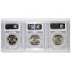 Image 2 : 3 1955 FRANKLIN HALVES PCGS MS-64