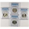 Image 1 : LOT OF ( 4 ) 1959-D FRANKLIN HALF DOLLARS, PCGS MS-64