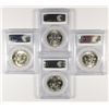 Image 2 : LOT OF ( 4 ) 1959-D FRANKLIN HALF DOLLARS, PCGS MS-64