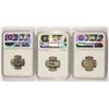 Image 2 : LOT OF ( 3 ) 1942-P SILVER JEFFERSON NICKELS, NGC MS-66