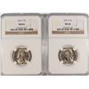Image 1 : LOT OF ( 2 ) 1951-S JEFFERSON NICKELS, NGC MS-66