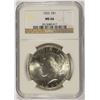 Image 1 : 1923 PEACE SILVER DOLLAR, NGC MS-66