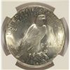 Image 3 : 1923 PEACE SILVER DOLLAR, NGC MS-66